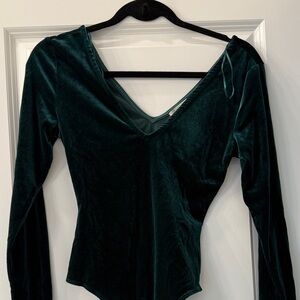 Giani Bernini Emerald Velvet Bodysuit